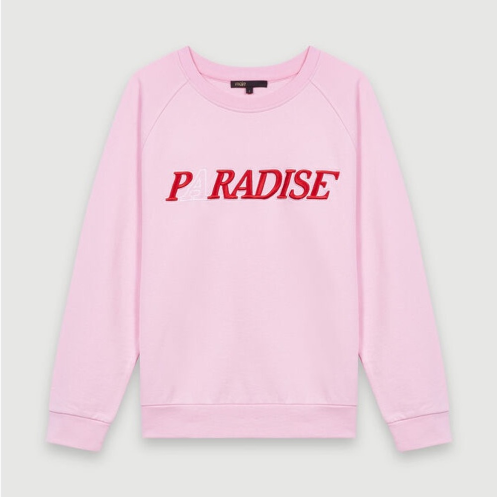 Maje Talina Embroidered Sweatshirt